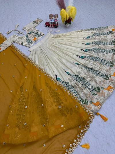 PC-480 BY PRISHA CREATION DESIGNER SILK LEHENGA CHOLI WHOLESALER IN INDIA